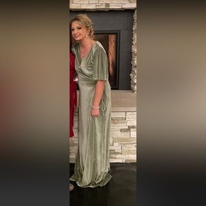 Extra large sage wrap dress. Work once